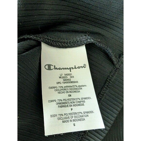 NWOT Champion Cropped Ribbed Zip Up Jacket Top Vneck Sz S 176 - Picture 5 of 6